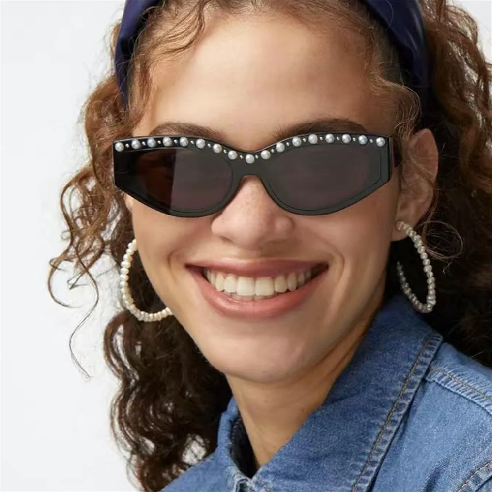 

Солнцезащитные очки UV400 с прозрачными линзами «кошачий глаз» и заклепками, для женщин и мужчин, для бега и занятий спортом на открытом воздухе UYPTK, Green