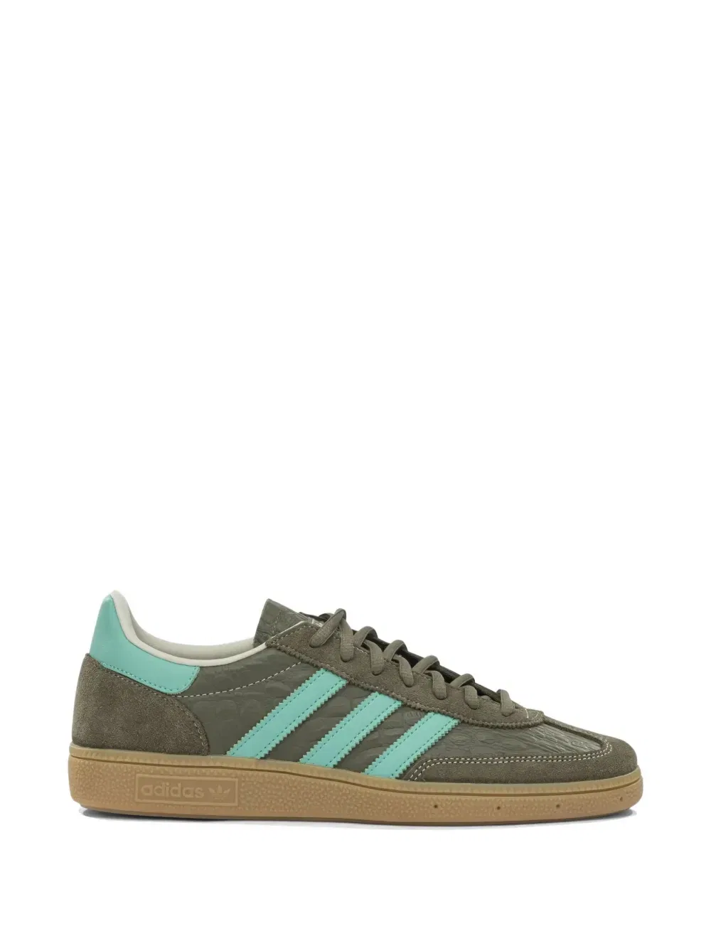 Кроссовки Handball Spezial с эффектом крокодиловой кожи и замшевой отделкой Adidas, зеленый