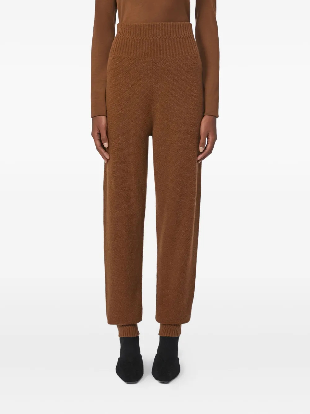 

Шерстяные брюки в рубчик MAX MARA, коричневый