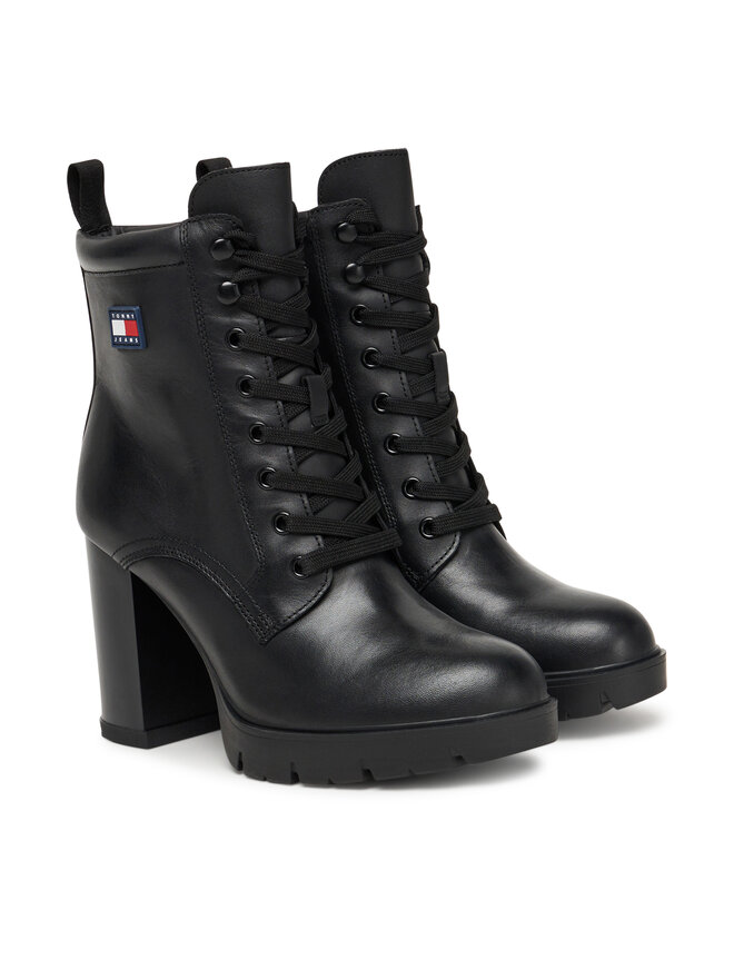 Ботильоны Tjw Lace Up EN0EN02832 Tommy Jeans, черный — фото 2