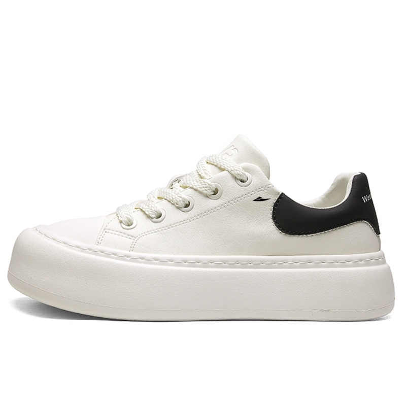 

Kuding Скользостойкие амортизирующие износостойкие легкие дышащие низкие скейтбордские кроссовки мужские белые, цвет White