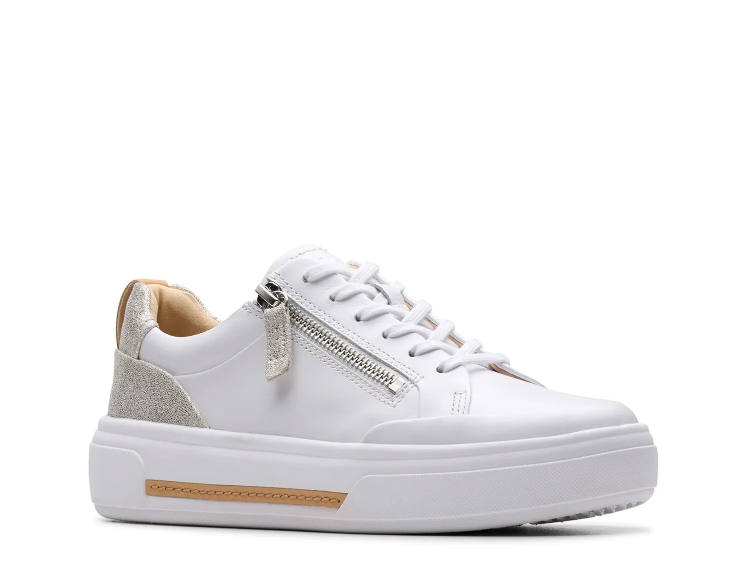 Кроссовки Clarks Hollyhock Zip Sneaker, белый