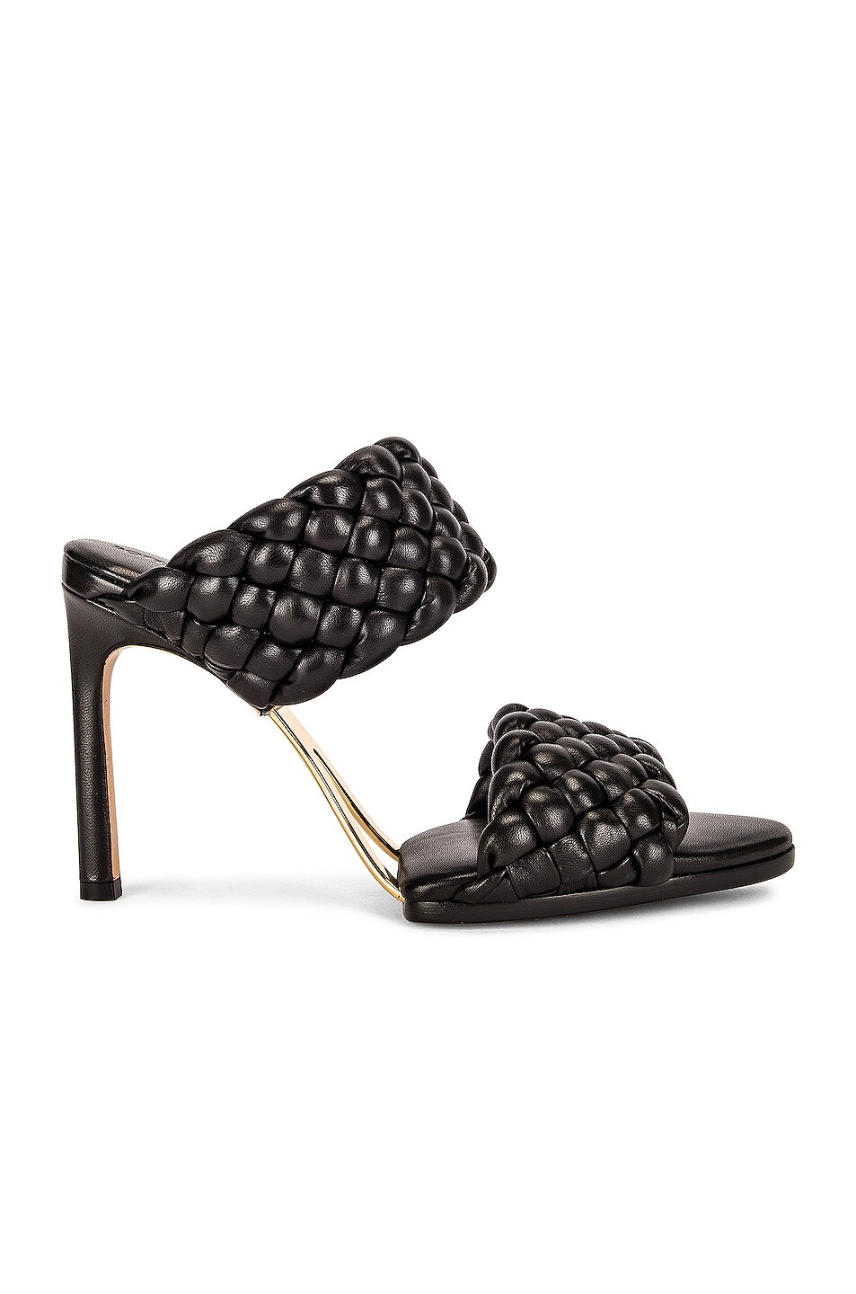 Кожаные плетеные сандалии Lido Bottega Veneta, черный
