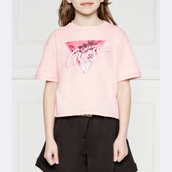 

Футболка стандартного кроя Guess, розовый