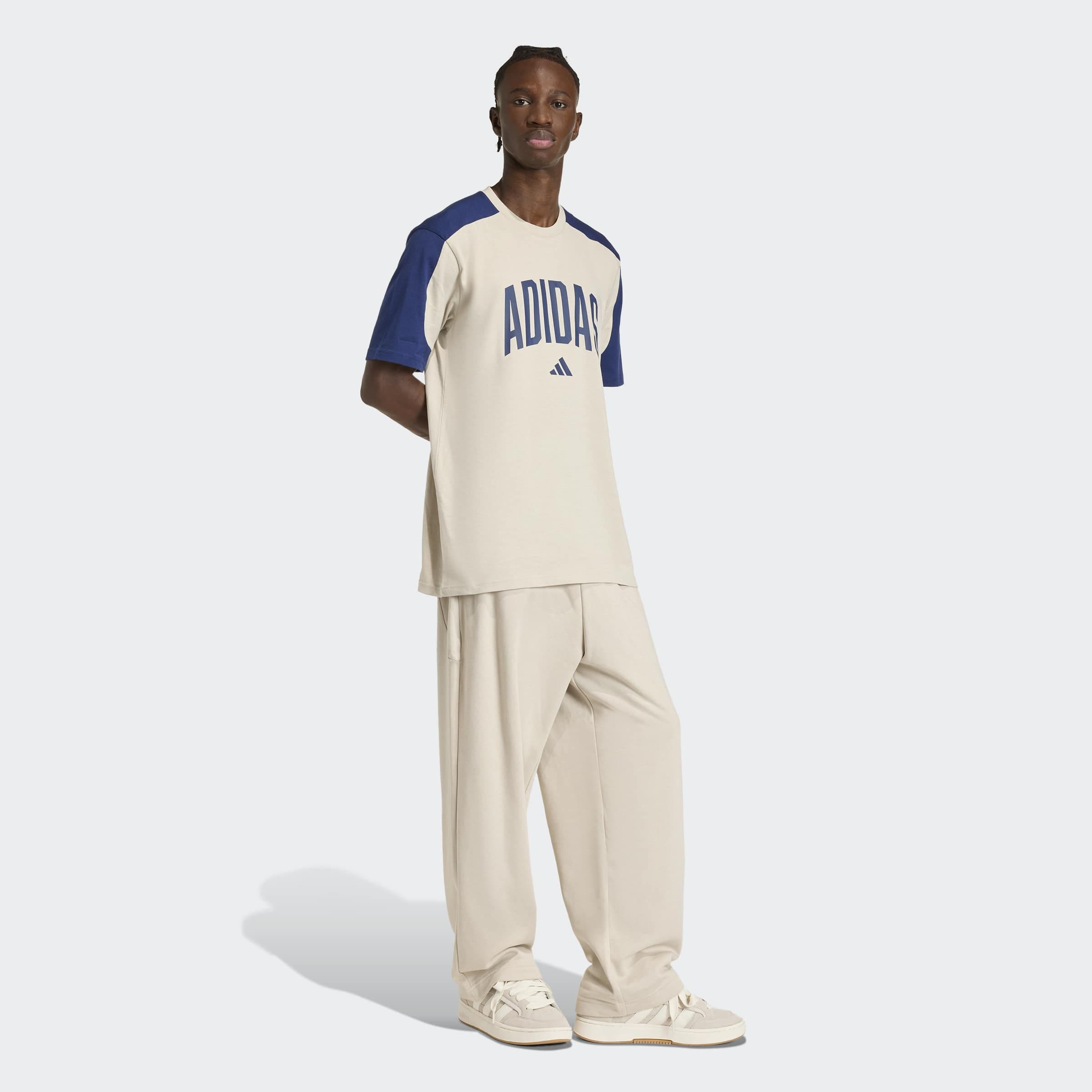 

Adidas Sportswear Штаны для тренировок свободного кроя в бежевом цвете