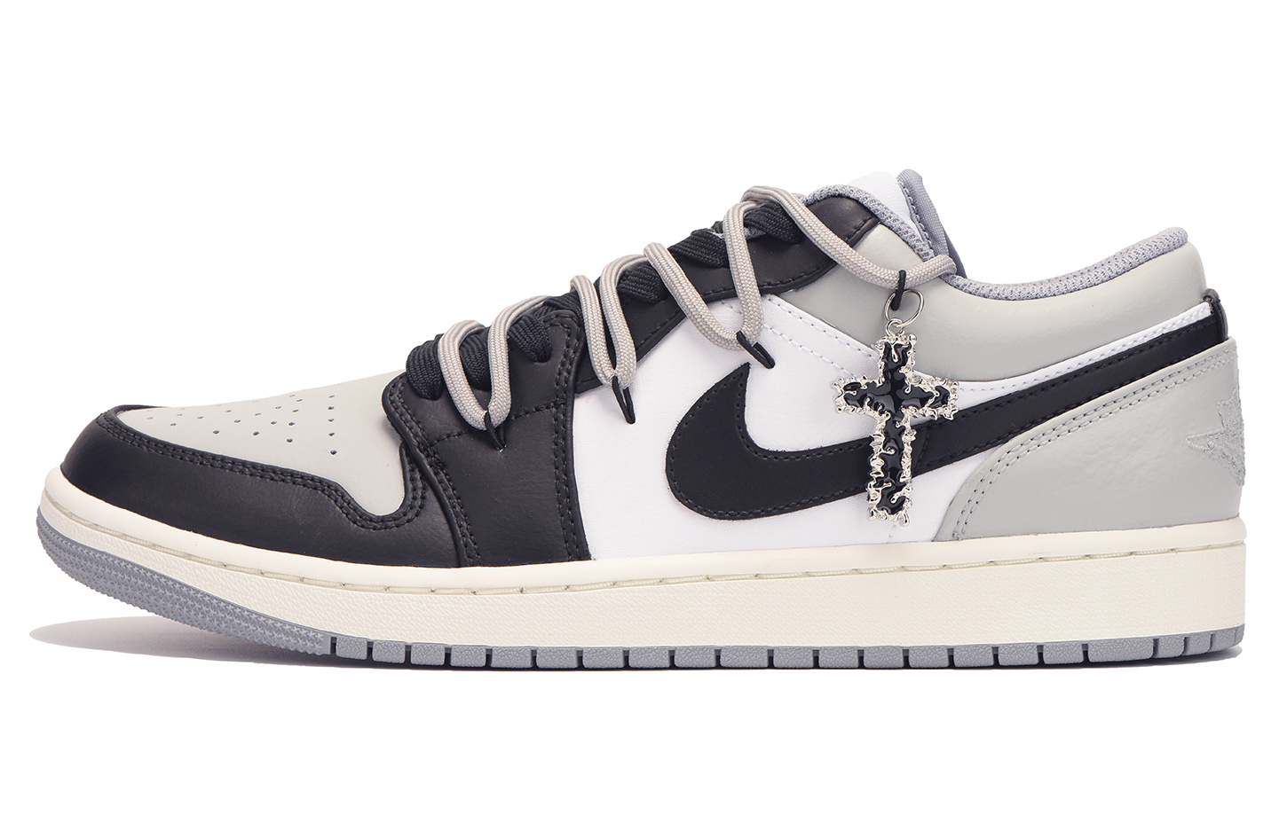 

Кроссовки Air Jordan 1 Vintage Basketball Shoes Men Low-top Gray, серый