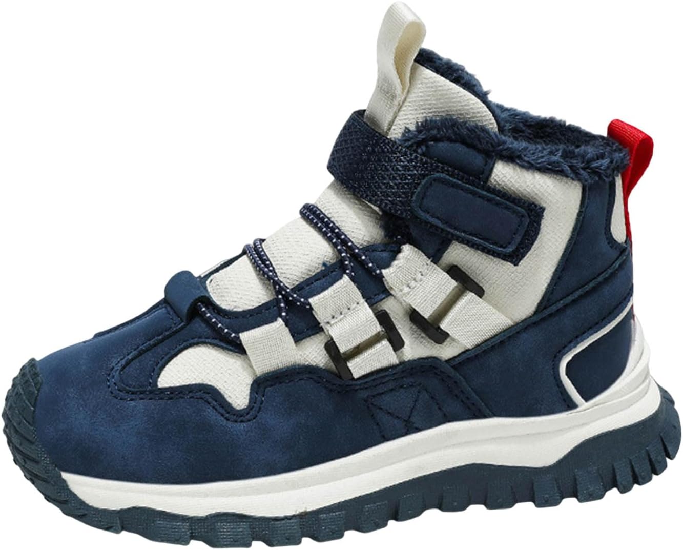 

Зимние ботинки для девочек IWIHMIV, утепленные, для улицы, повседневные, комфортные, с противоскользящей подошвой, хлопковые ботильоны, ботинки для мальчиков для походов, Blue