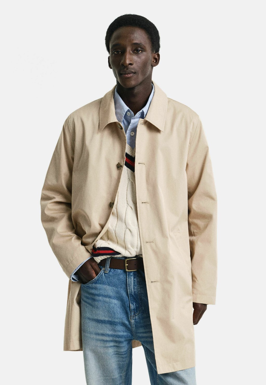 

Короткое пальто GANT, песочный