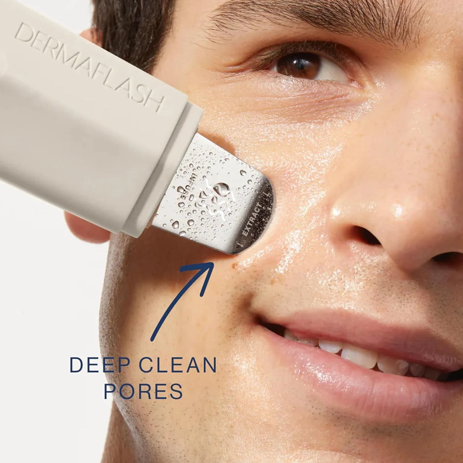 Ультразвуковой прибор для ухода за кожей DERMAFLASH DERMAPORE+, 2-в-1: экстрактор пор и инфузионный фильтр для ухода за кожей, цвет «Камень»., Stone — фото 4
