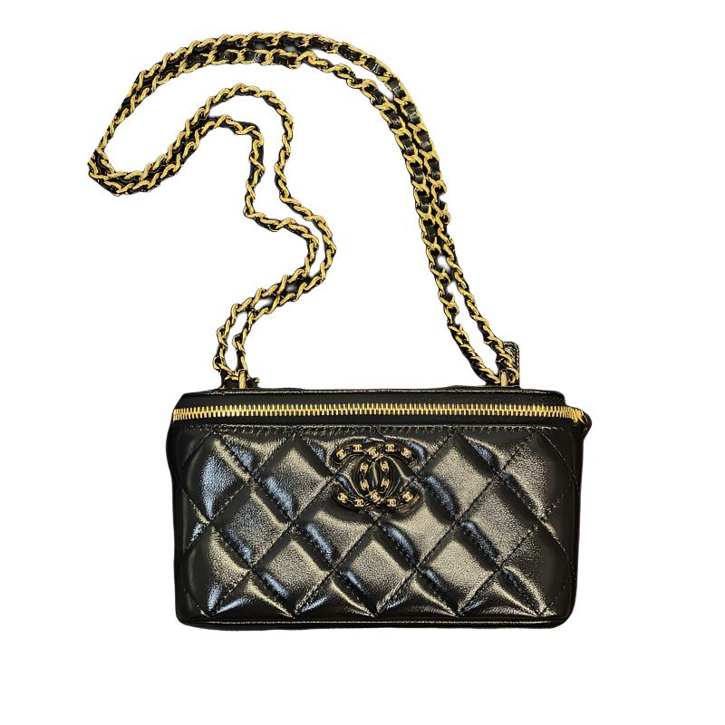 

CHANEL Женская черная сумка через плечо