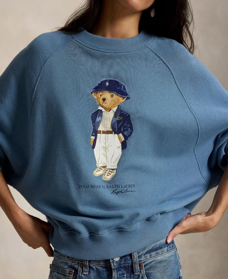 Женская толстовка Polo Bear с круглым вырезом Polo Ralph Lauren, Camp Blue — фото 4