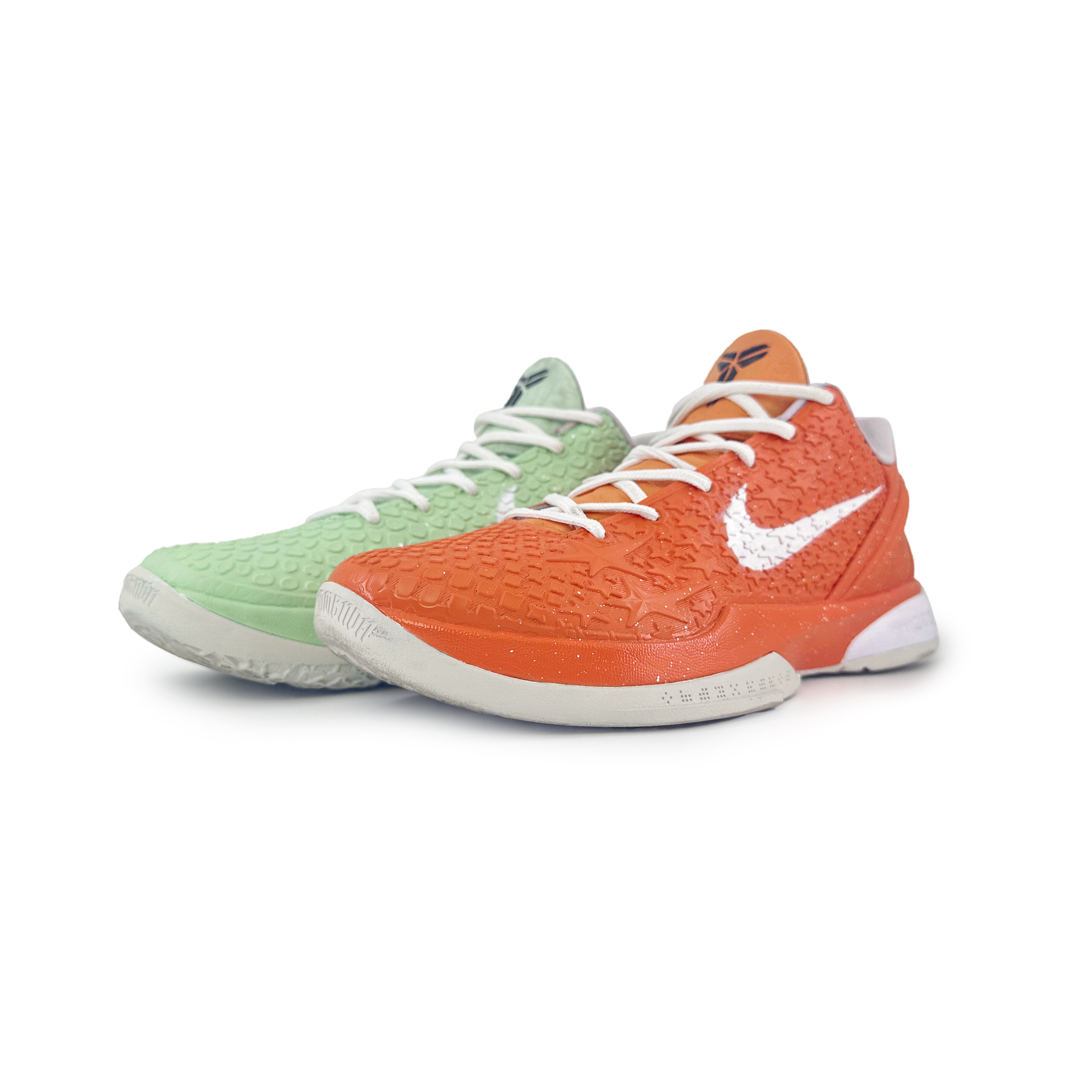 

Nike Баскетбольные кроссовки Zoom Kobe 6 с амортизацией, противоскользящие и износостойкие, низкие, мужские, зелено-оранжевого цвета