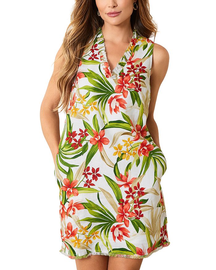 

Платье с рюшами на воротнике Calli Cove Tommy Bahama, мультиколор