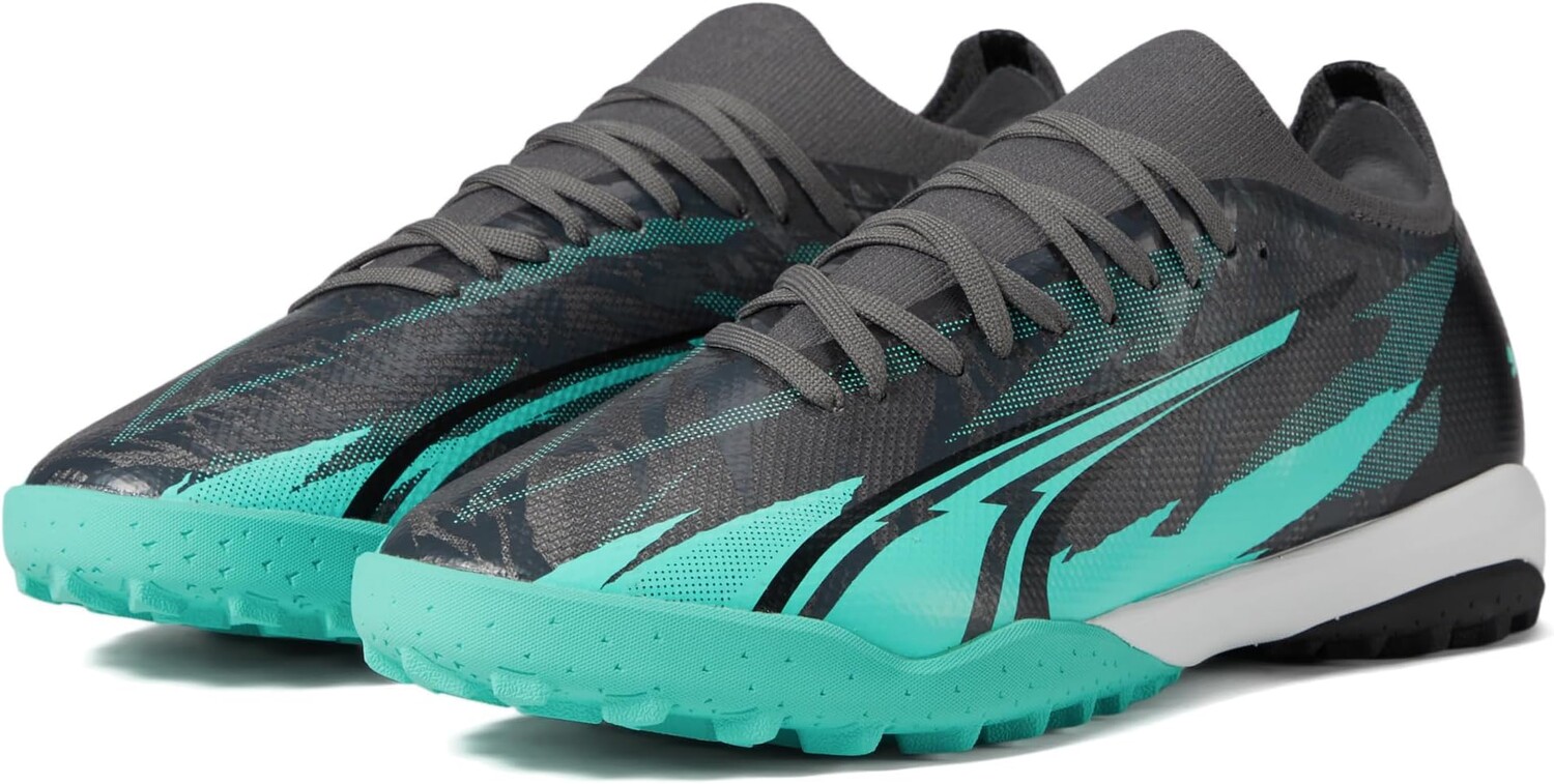

Кроссовки PUMA Ultra Match Rush Turf Training, цвет Strong Gray/Puma White/Elektro Aqua, Белый, Кроссовки PUMA Ultra Match Rush Turf Training, цвет Strong Gray/Puma White/Elektro Aqua