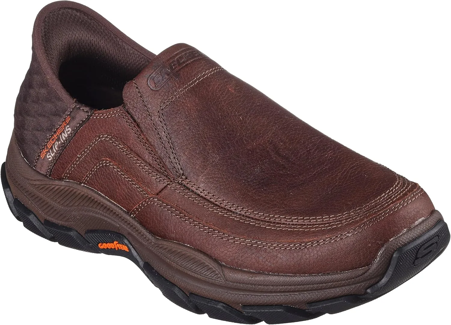 Мужские лоферы Skechers USA Respected Elgin 204810, красный/коричневый — фото 4