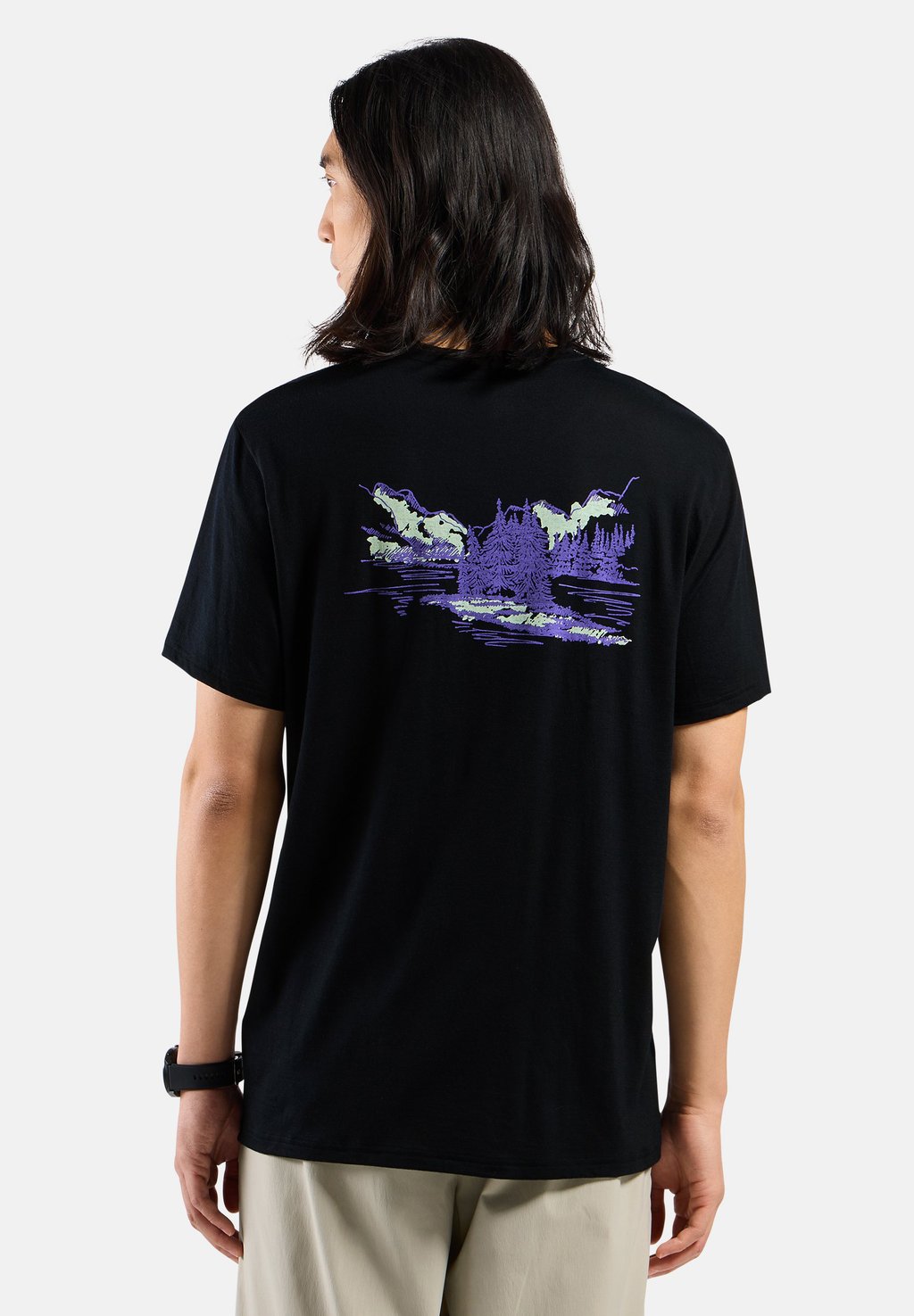 

Футболка с принтом CREW NECK SS THERE'S MORE ODLO, черный