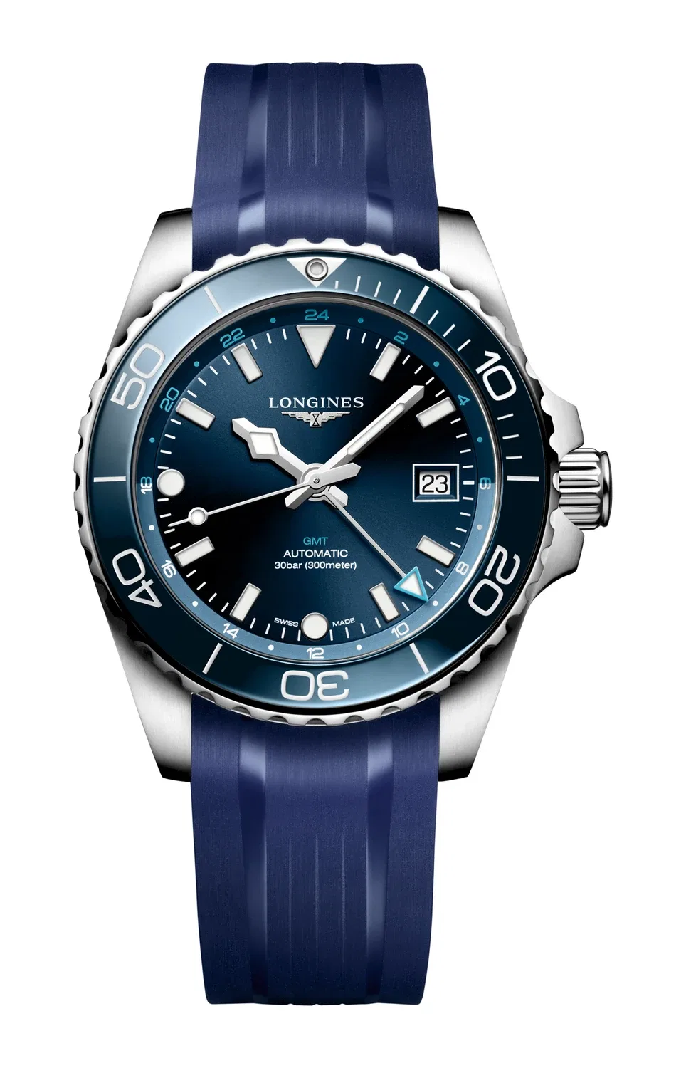 ГИДРОКОНКВЕСТ GMT - L3.790.4.96.9 LONGINES, синий
