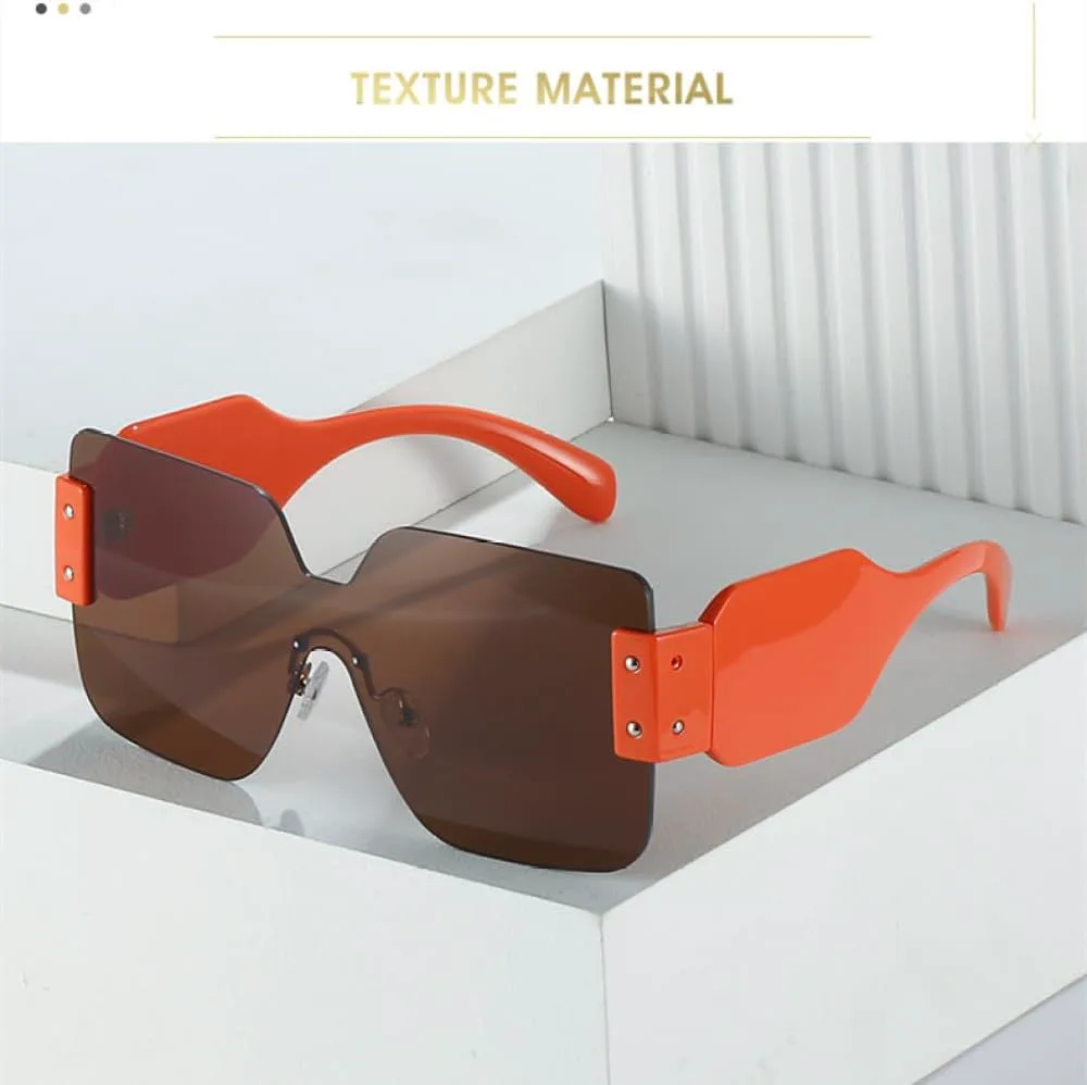 

Модные квадратные солнцезащитные очки 2027 года для мужчин и женщин, без оправы, с градиентными линзами, стильная оправа, защита от УФ-излучения UV400 MTZJH, C5