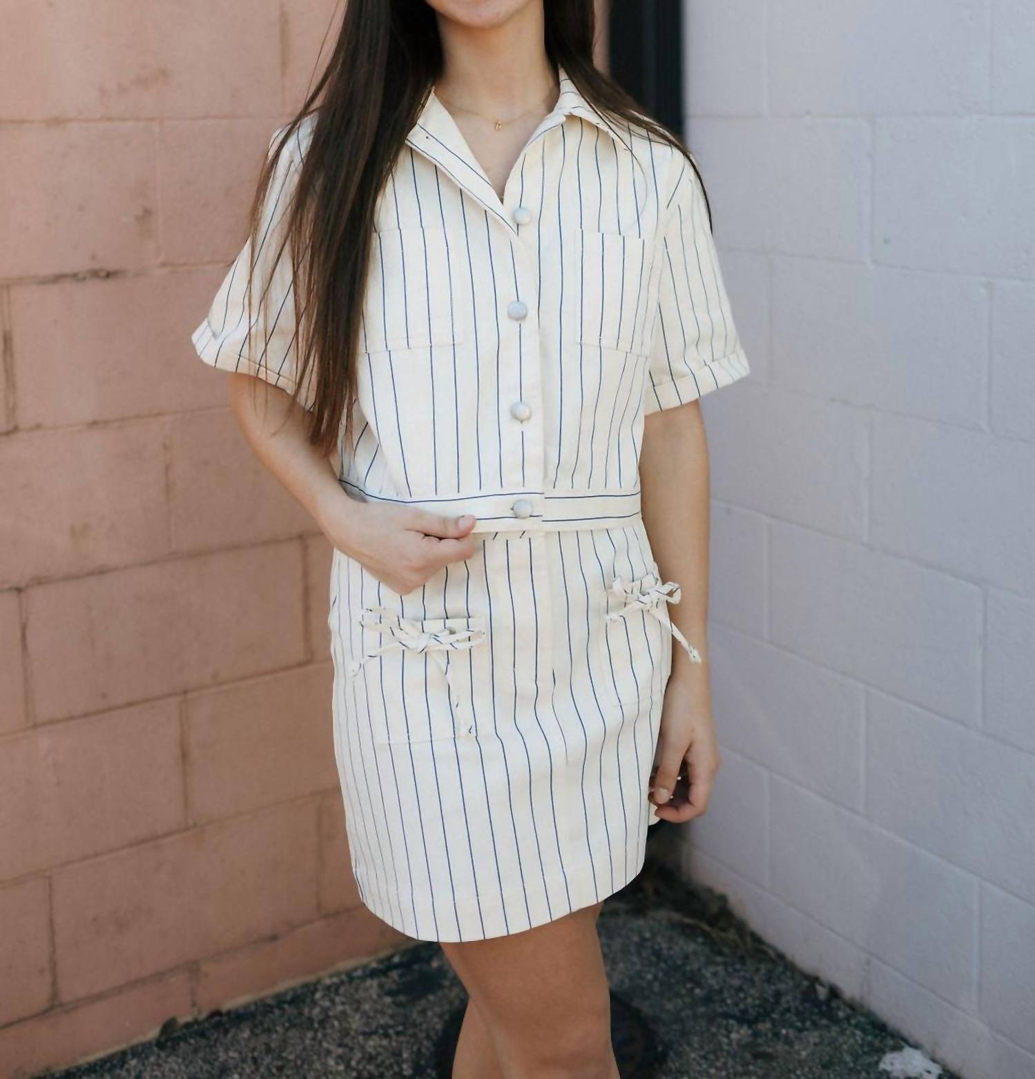 

Полосатая куртка в синем и бежевом цвете MIOU MUSE