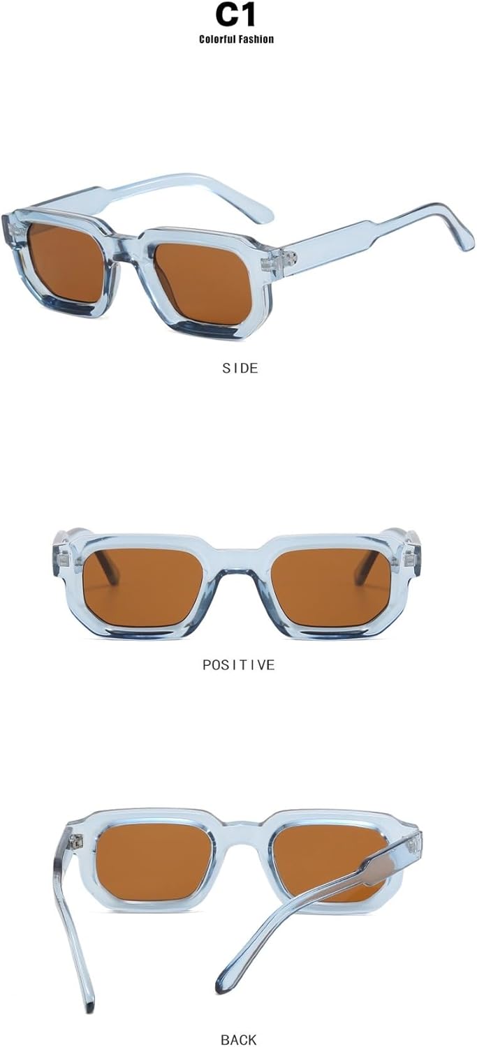 

Мужские солнцезащитные очки в маленькой квадратной оправе для отдыха на природе, отпуска, вечеринок, а также женские солнцезащитные очки для шопинга Generic, Multi-colored