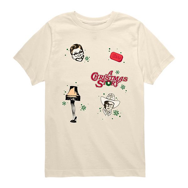

Футболка с принтом Boys 8-20 A Christmas Story Licensed Character, Cream