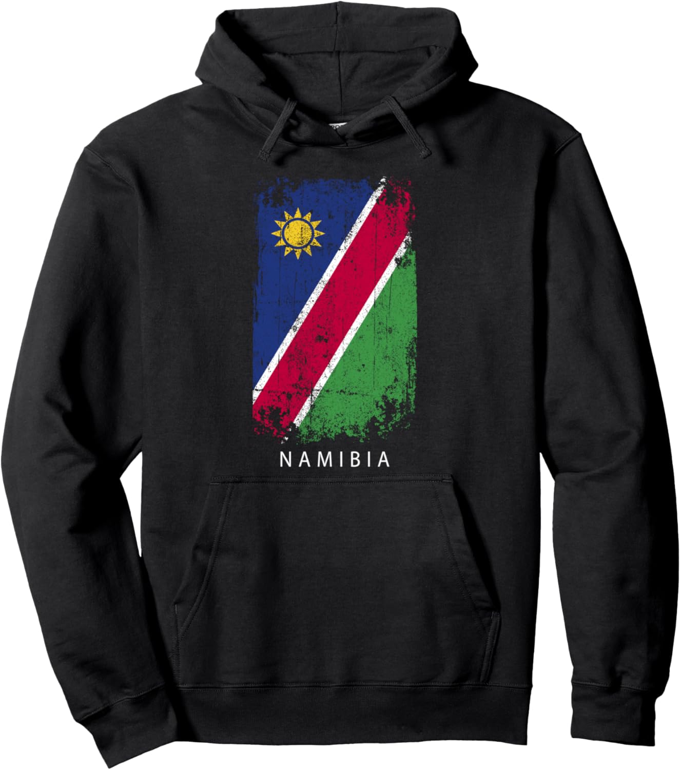 

Сувенирный дизайн Намибии - Толстовка с изображением флага Намибии Namibia Souvenir Design, черный