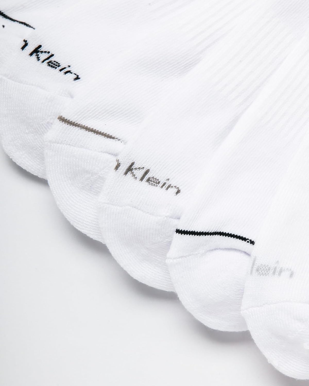 Мужские носки Calvin Klein Quarter Socks - 12 пар мягких спортивных носков до щиколотки с мягкой подкладкой для мужчин, White Logo — фото 3