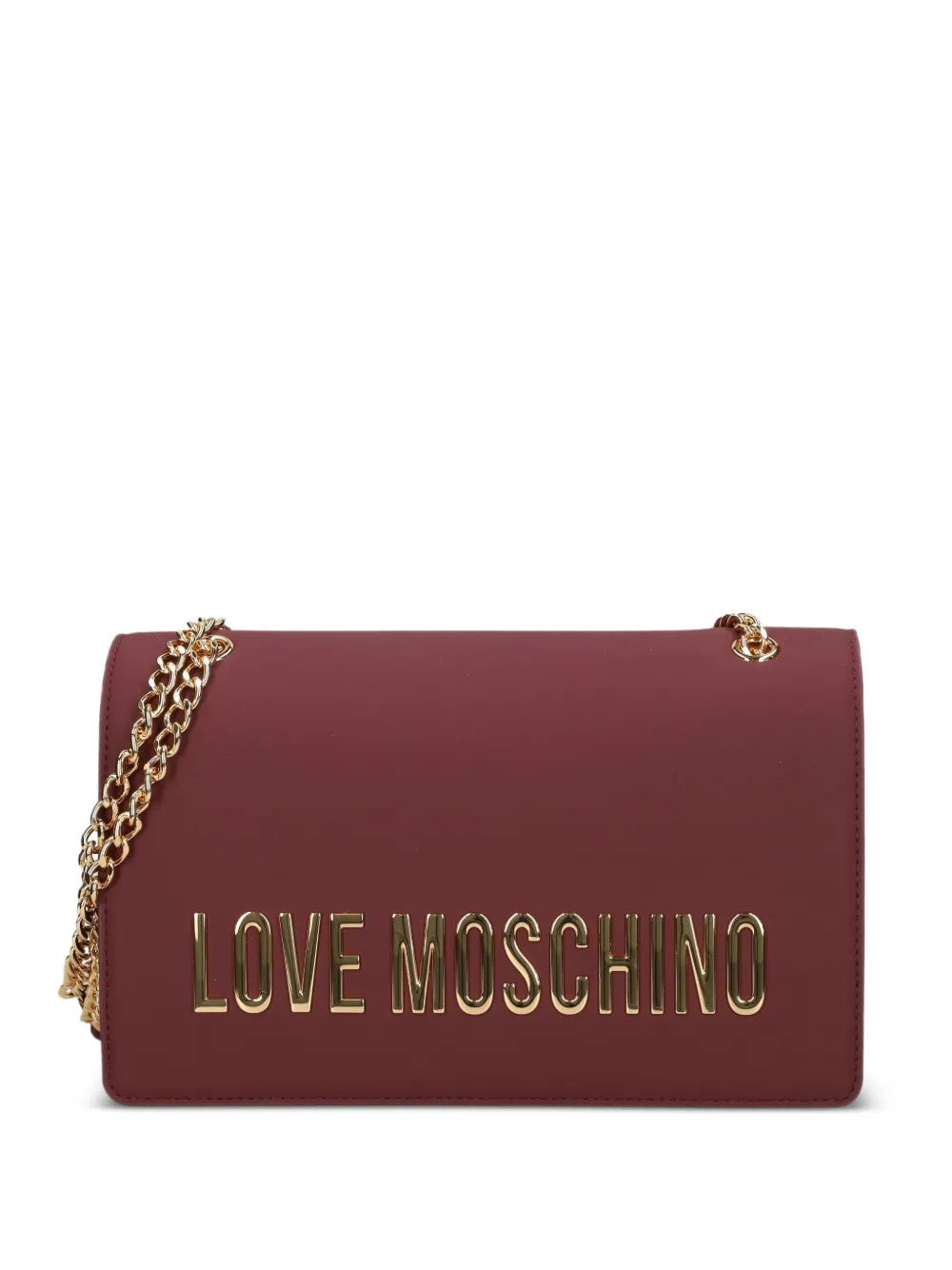 

Сумка через плечо с цепочным ремешком и логотипом Love Moschino, красный