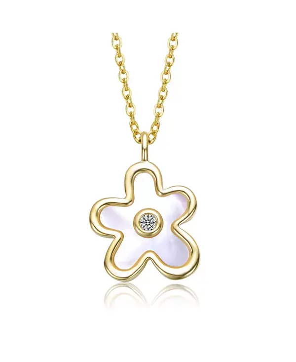 

Ожерелье с подвеской в форме звезды, покрытое 14-каратным золотом и прозрачным кубическим цирконием Gigigirl, gold