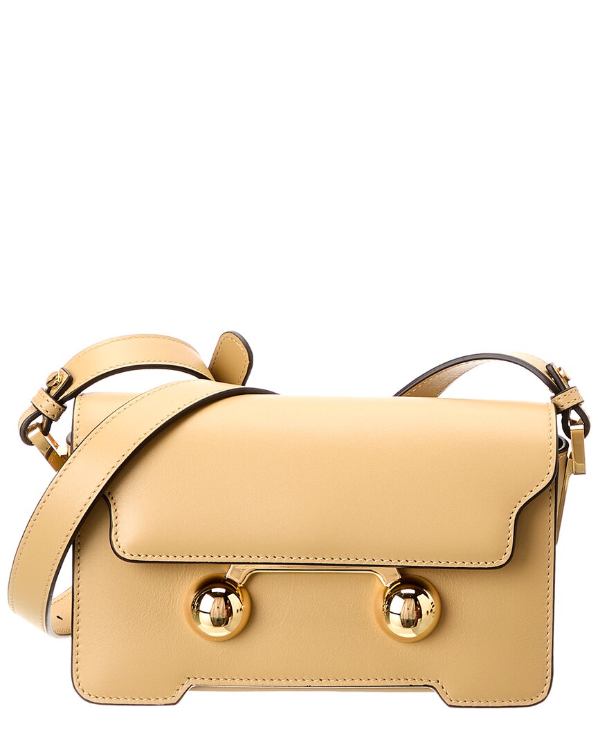 

Кожаная сумка через плечо Marni Trunkaroo Mini, бежевый