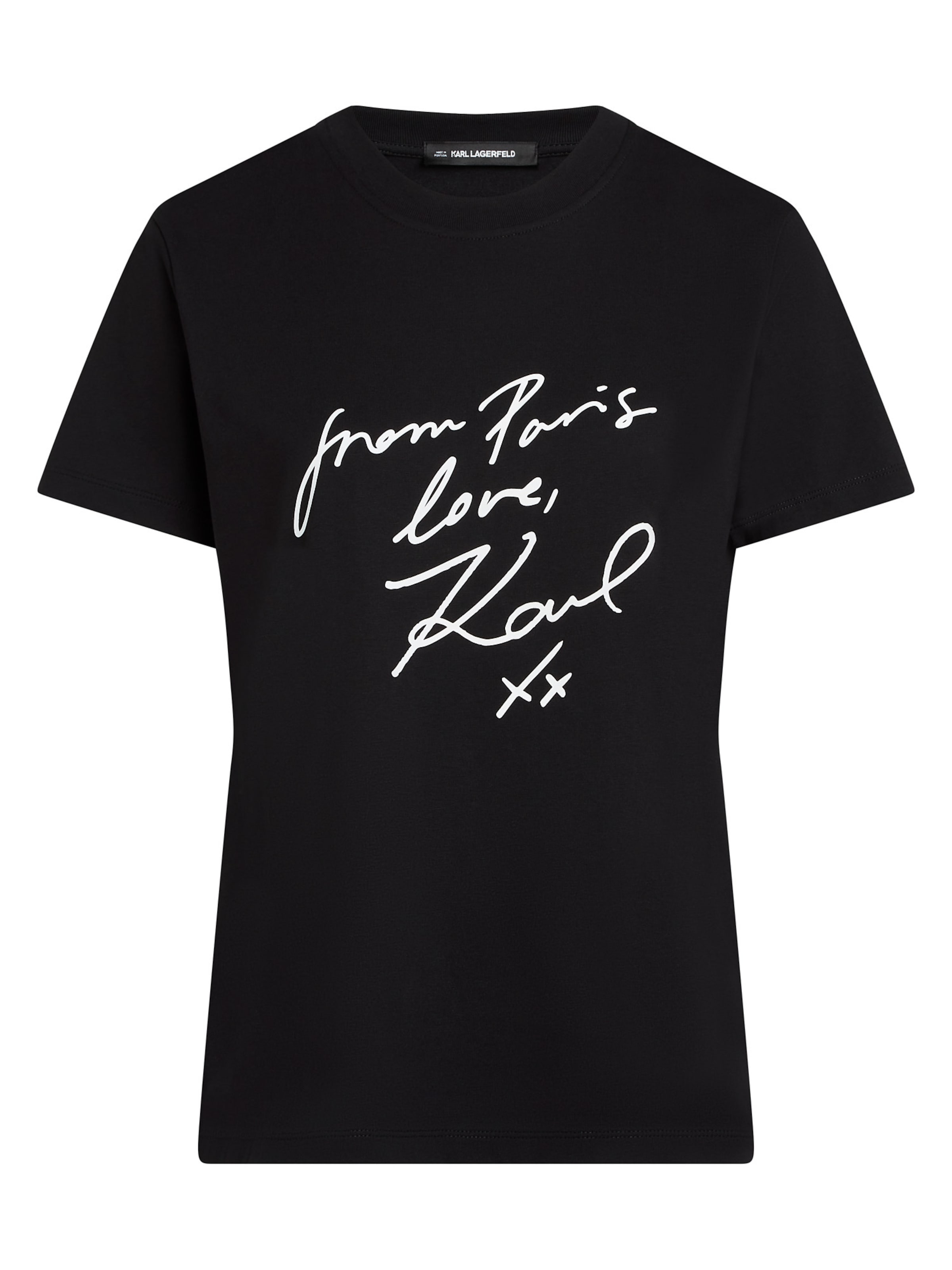 

Karl Lagerfeld Футболка 'With Love' в черном цвете