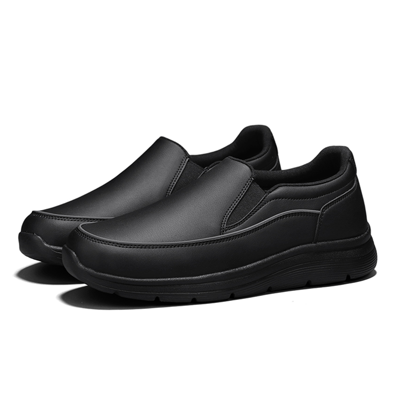 Повседневные кожаные туфли мужские Low top ZULIZ, черный — фото 3