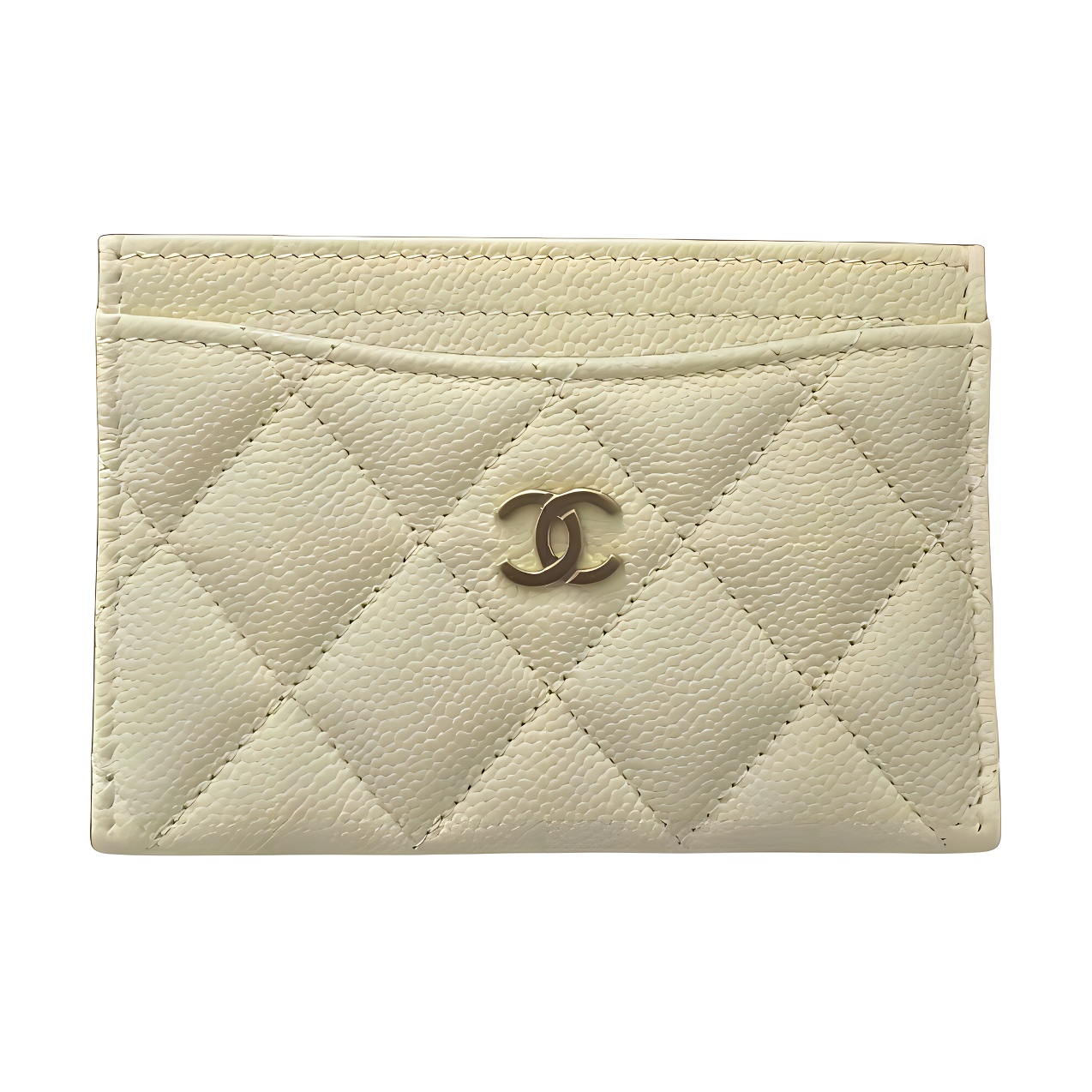 

CHANEL Женский картхолдер из телячьей кожи желтого цвета