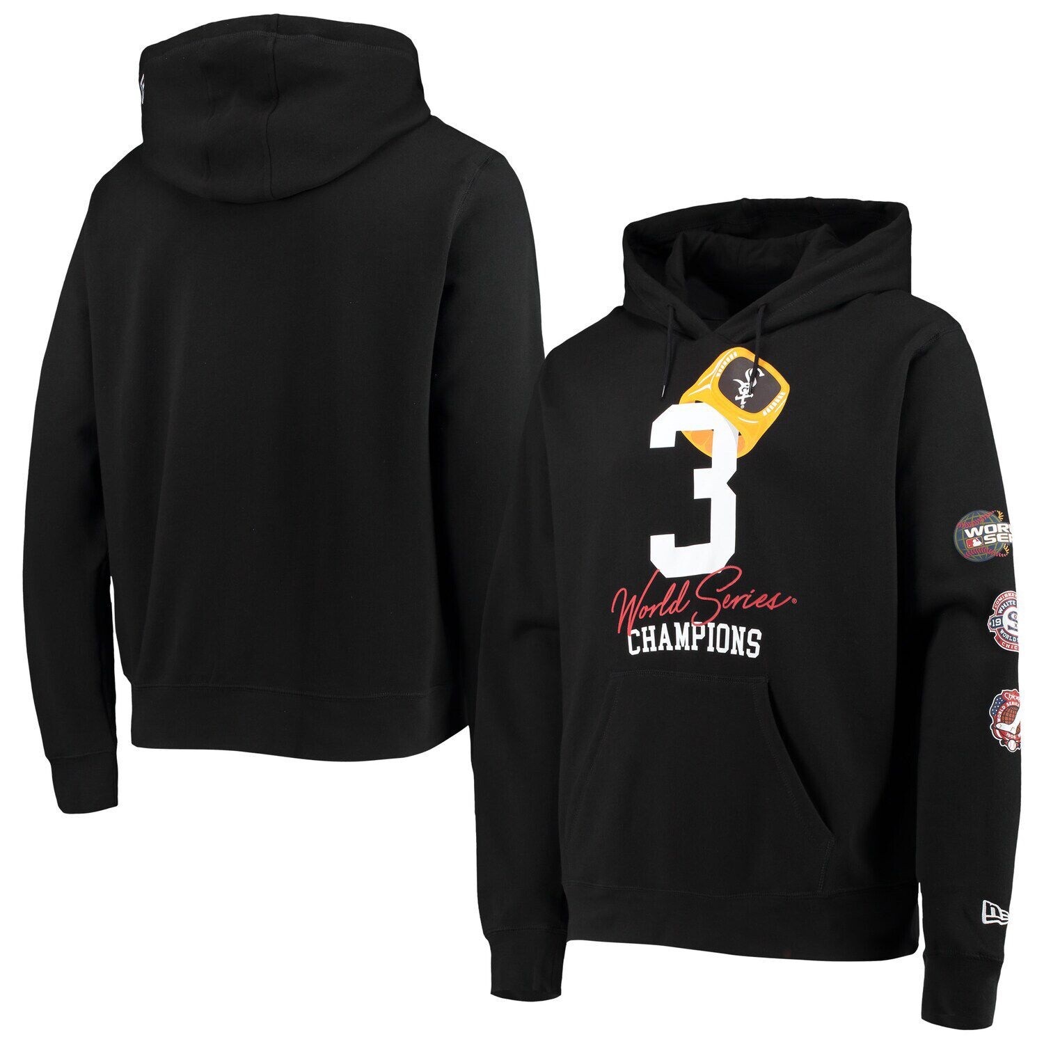 

Мужской черный пуловер с капюшоном Chicago White Sox Count the Rings New Era