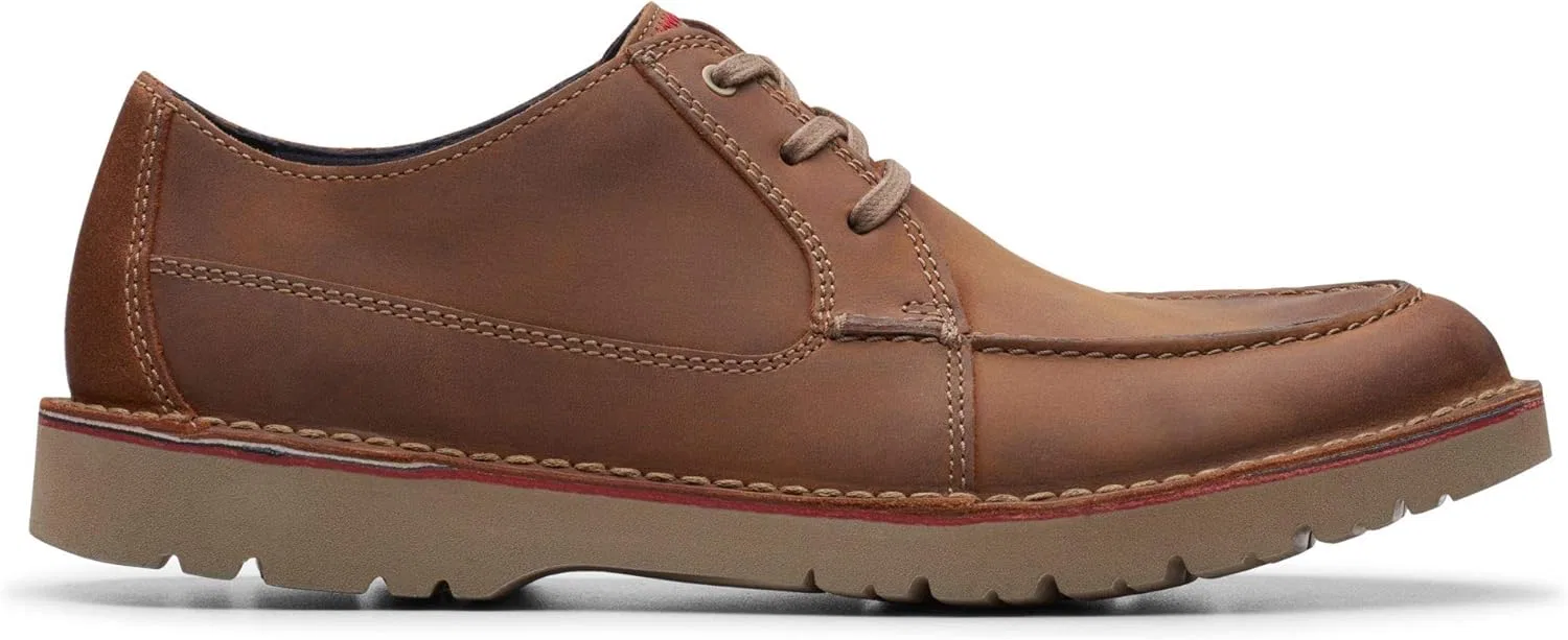 Мужские кроссовки Clarks Vargo Vibe Oxford, Brown Dark Tan Lea Dark Tan Lea — фото 2