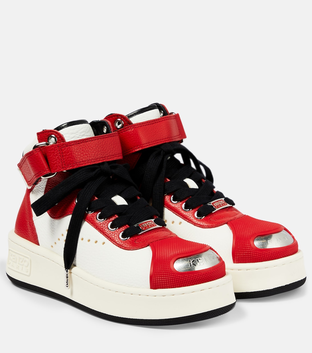 Кожаные кроссовки Hoops Kenzo, Medium Red