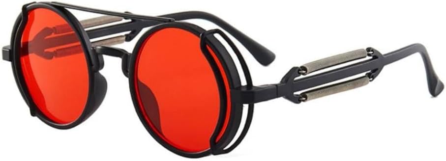 

Солнцезащитные очки MUTYNE в готическом стиле стимпанк для женщин и мужчин, ретро-круглые солнцезащитные очки в панк-стиле с металлической оправой и защитой от УФ-излучения UV400, 2