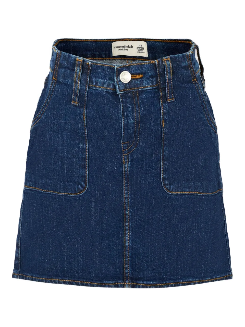 

Мини-юбка из денима с карманами ABERCROMBIE FITCH KIDS, синий