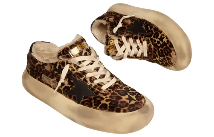 Кроссовки для скейтбординга Space-Star женские, низкие, коричневые Golden Goose — фото 3