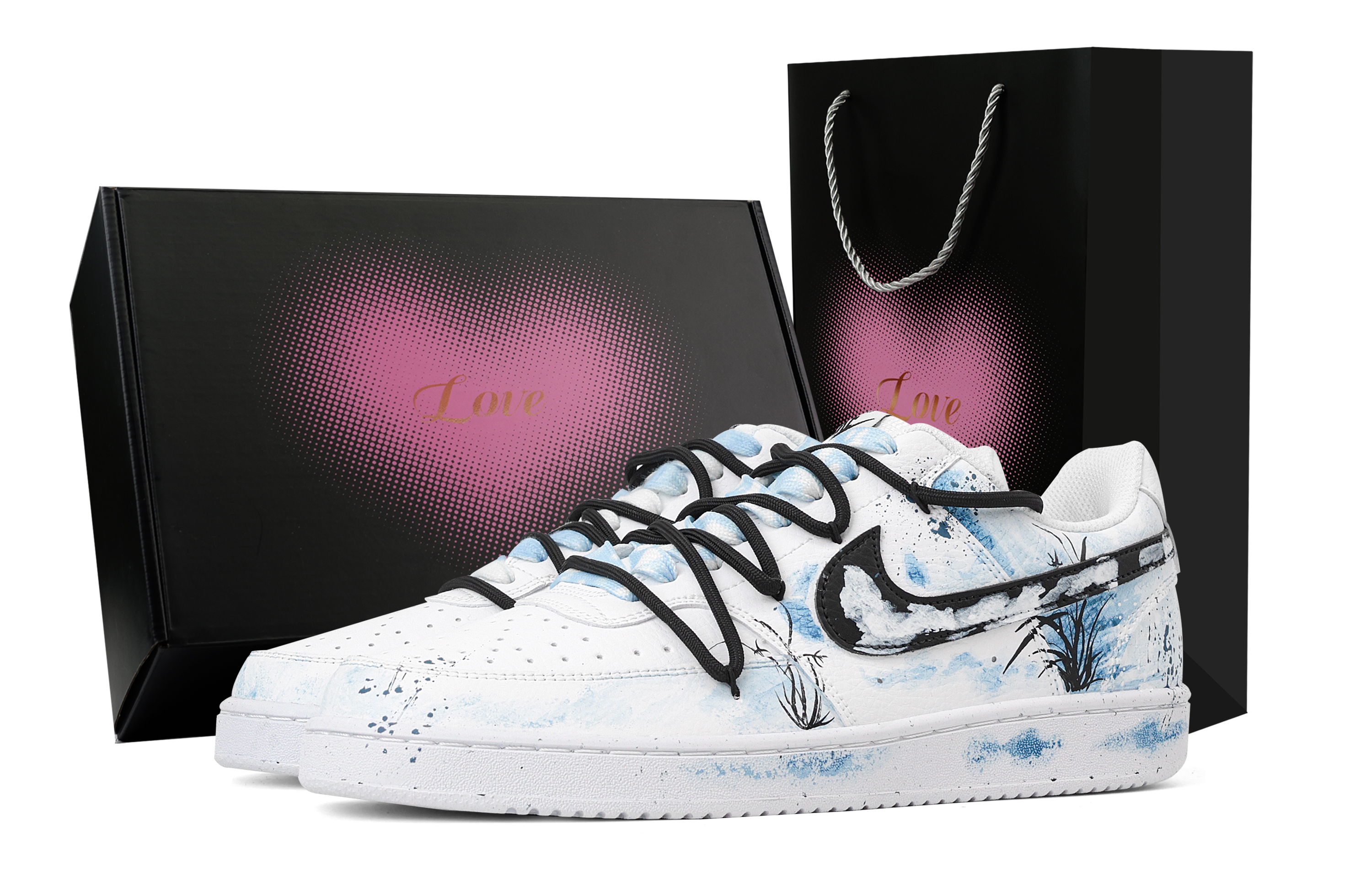 

Nike Кроссовки Court Vision 1 Smoky Mist Azure с низким верхом, устойчивые к истиранию, мужские, сине-черные