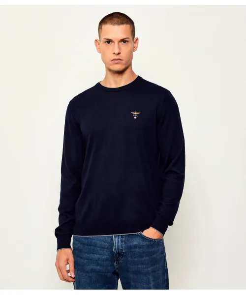 

Шерстяной свитер Regular fit Aeronautica Militare, синий
