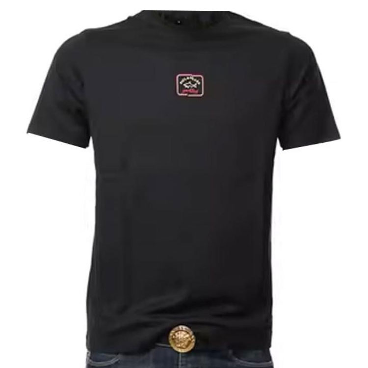 

Paul & Shark Мужская черная футболка для яхтинга, Черный, Paul & Shark Мужская черная футболка для яхтинга