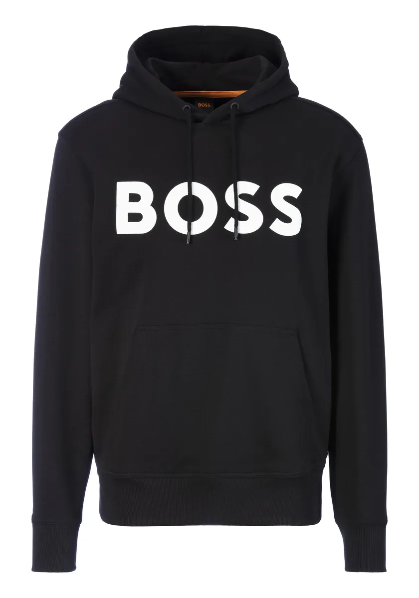 

Толстовка BOSS ORANGE с капюшоном "Webasic_hood", с карманом-кенгуру, черный