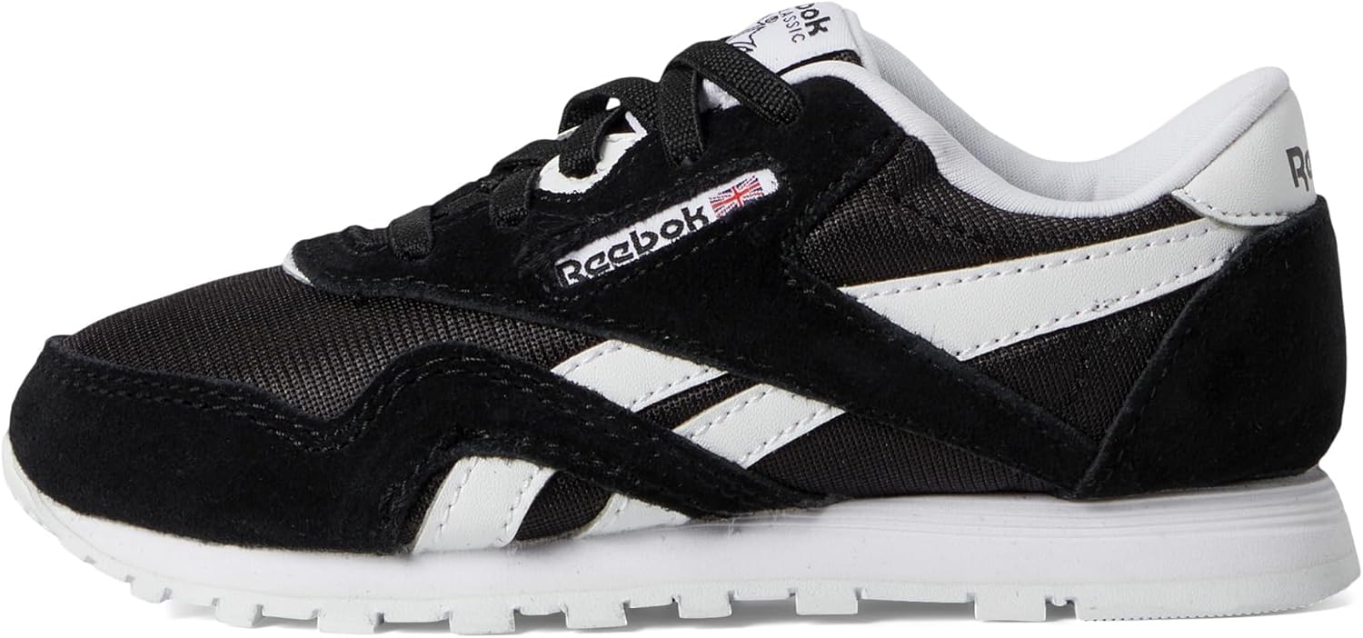 Кроссовки Reebok Classic для мальчиков, нейлон, белый/черный — фото 4