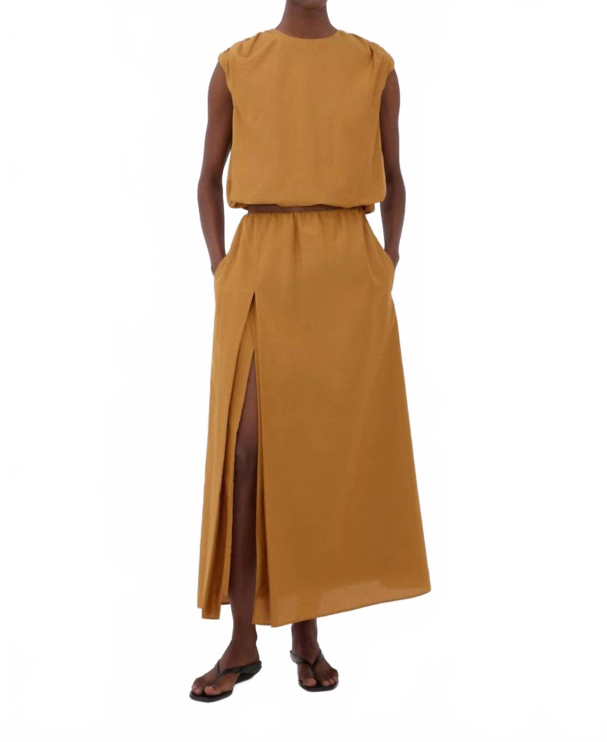 

Топ из хлопкового шифона Cosma в охре Loulou De Saison, Ocher