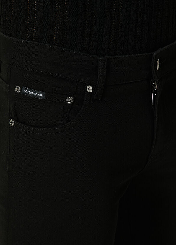 Черные джинсовые брюки-карго скинни стрейч essential Dolce&Gabbana — фото 4