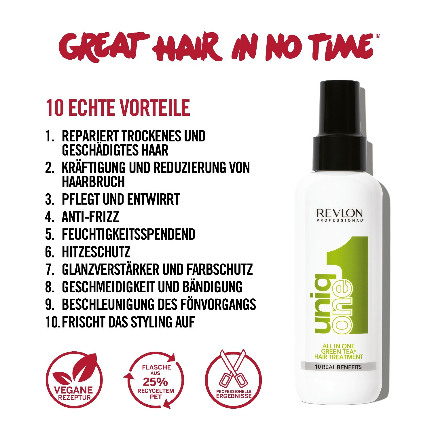 Кондиционер для волос uniqone all in one green tea hair treatment Revlon Professional, объем 150 мл — фото 3