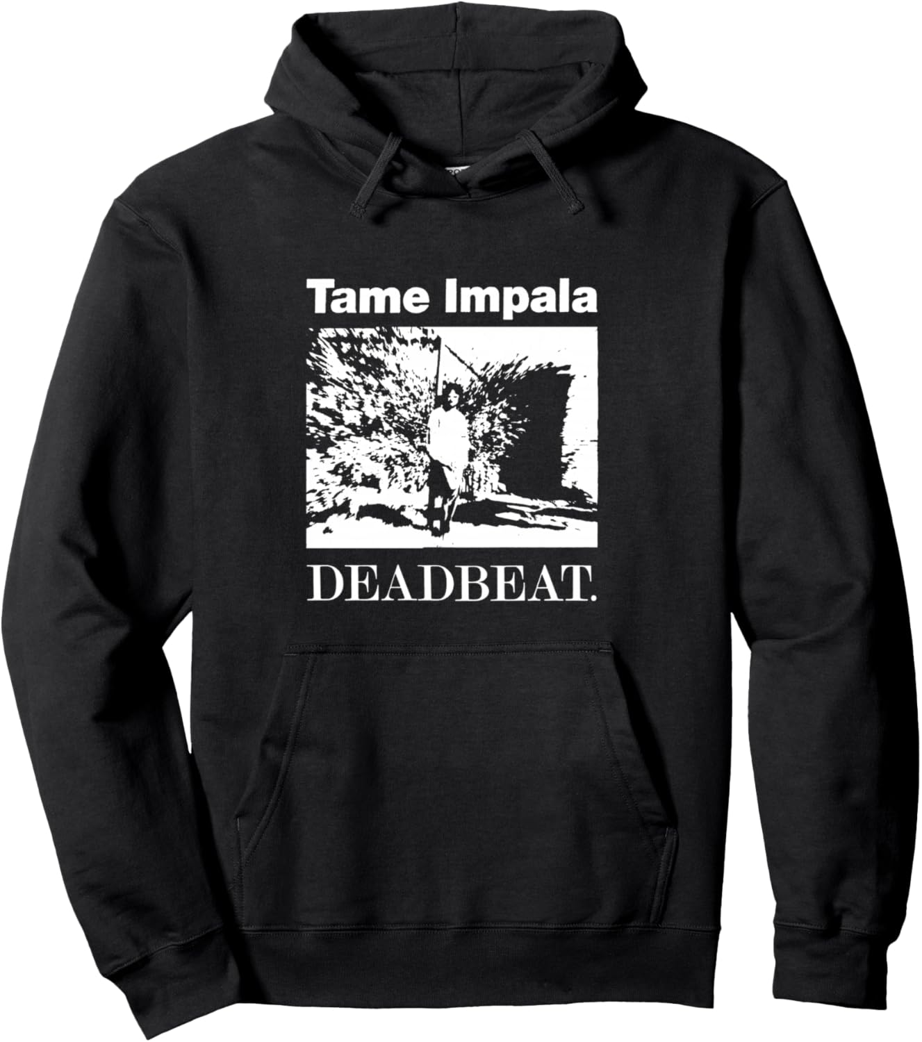 

Худи Tame Impala Deadbeat White Outline, черный