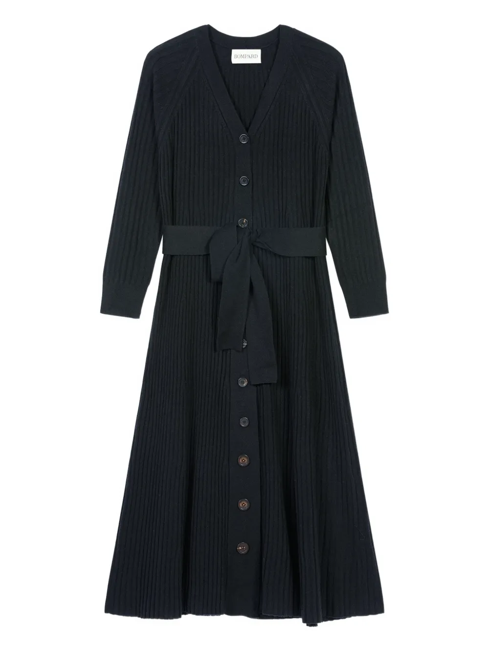 

Платье в рубчик на пуговицах Eric Bompard, черный
