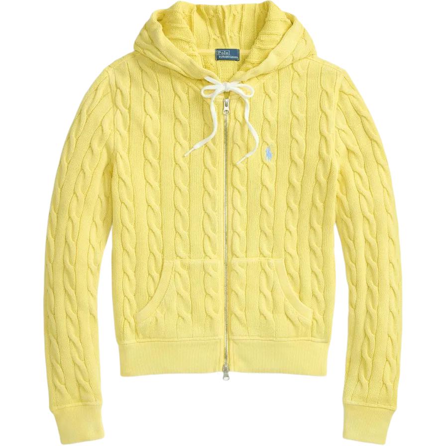 

Топ Cable knit Cotton Hoodie Polo Ralph Lauren, желтый